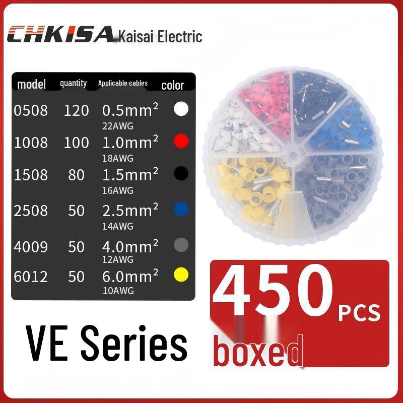 Round Tube VE Terminal Storage Box for Quick Wiring and Cold Pressed Ferrules