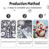 DIY Frameless Pearl Painting Kit Whimsical Santa Cozy Home Decor 3D Shiny Bead Art Canvas Relaxing Craft Gift for Adults
