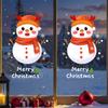 Christmas Snowman Electrostatic Stickers, Shop Window Decorations, Window Flowers, Festive Atmosphere Glass Stickers