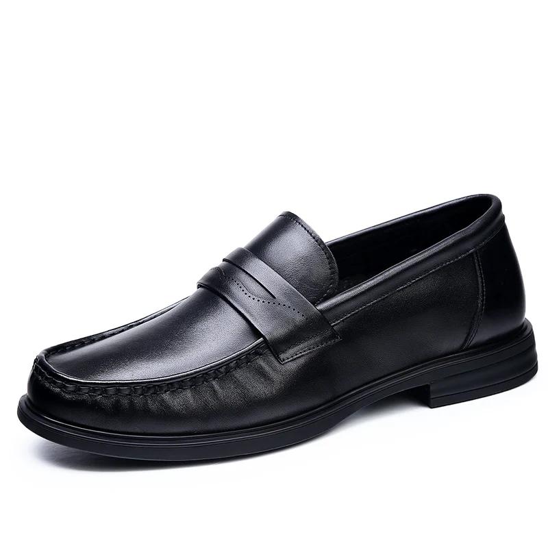 Fashion Men's Classics Business Dress Shoes Outdoor Slip on Loafers Casual Leather Driving Shoes Brand Genuine Leather Walking Shoes