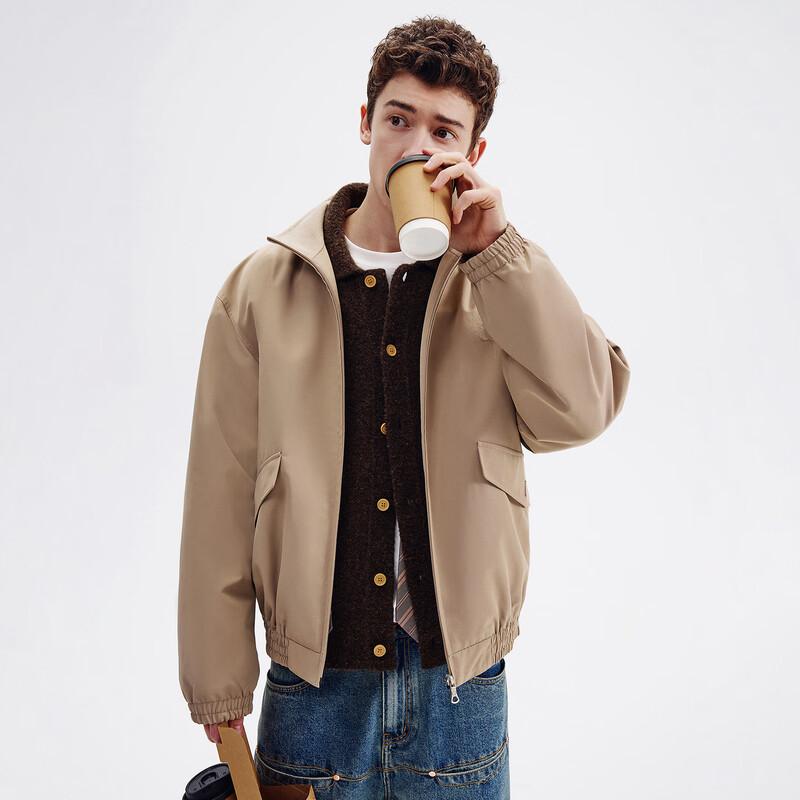 NVG.YOUNG Men's Fleece-Lined Stand Collar Jacket