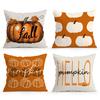 Hallo Herfst Pompoen Kussens Kussensloop Polyester Kussenhoes Sierkussen Bank Decoratie Kussenhoes Huisdecoratie 45x45cm