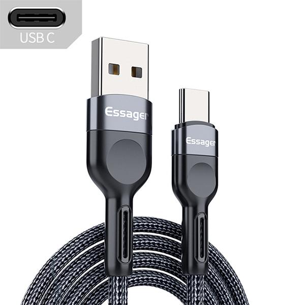 Essager 3A USB Type C Cable Micro USB Fast Charging Data Cable Mobile Phone Charger USB C Microusb Wire Cord For Samsung Xiaomi