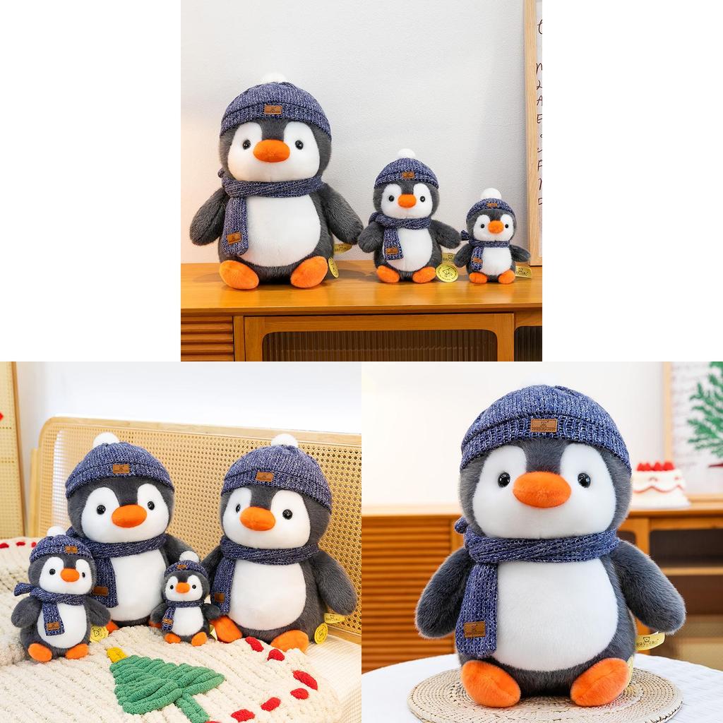 Pinguin Plüschtier mit Hut für Kinder und Erwachsene Weiches Cartoon-Tier Geschenk