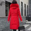 XueZhongFei Women's Long Down Jacket with Detachable Fox Fur Collar