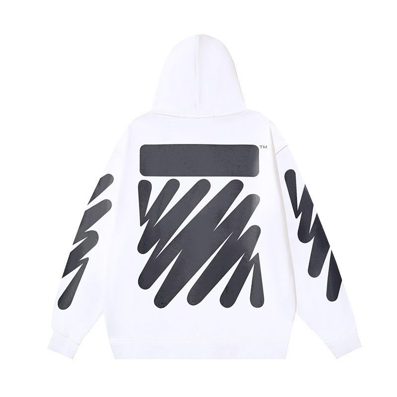1316 Off-White 2025 Autumn/Winter New Wave Line Slant Stripe Printed Hoodie Men's and Women's Hoodie