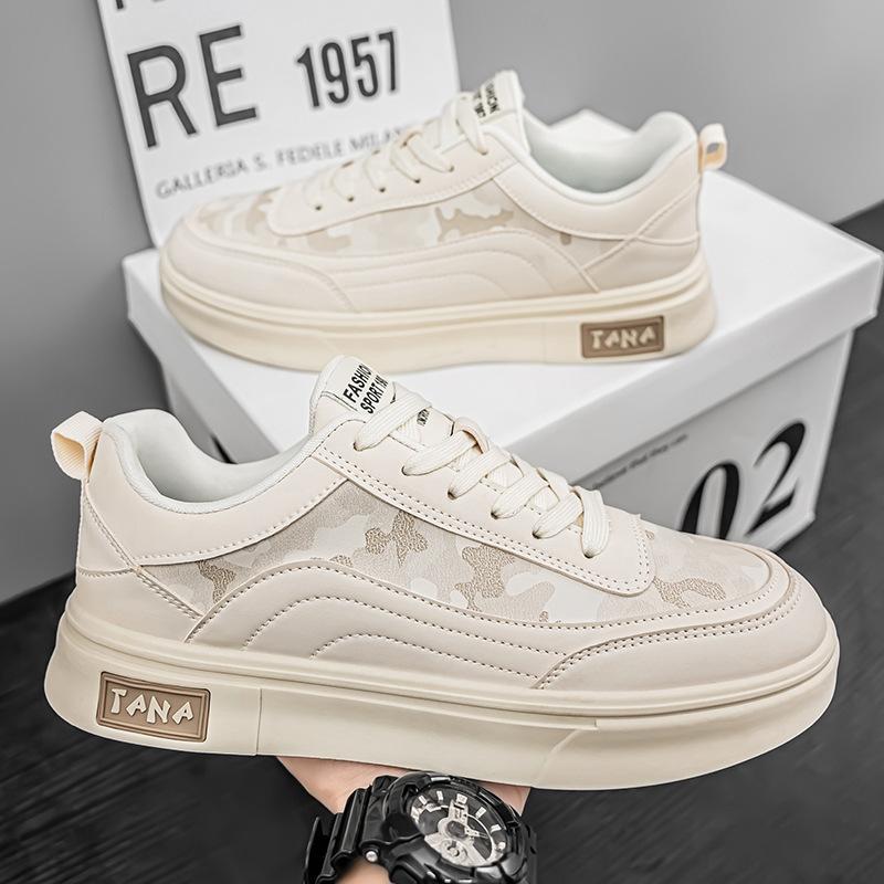 

Men s shoes spring new versatile fashion leather shoes platform non-slip wear-resistant board shoes men s sports and leisure shoes 44