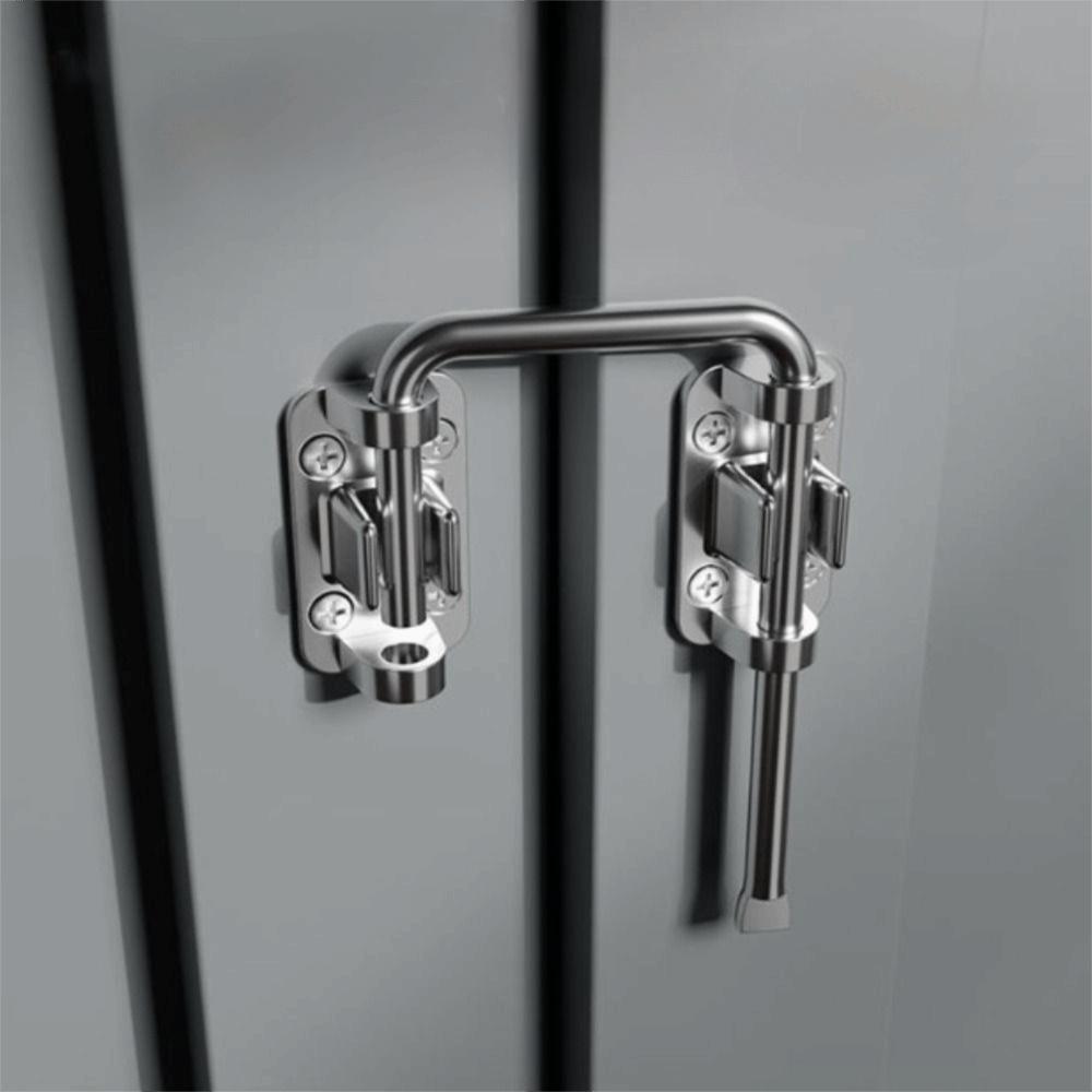 Stainless Steel Door Lock No-drill Safety Barrel Bolt Non Perforated Buckle  Bathroom Doors