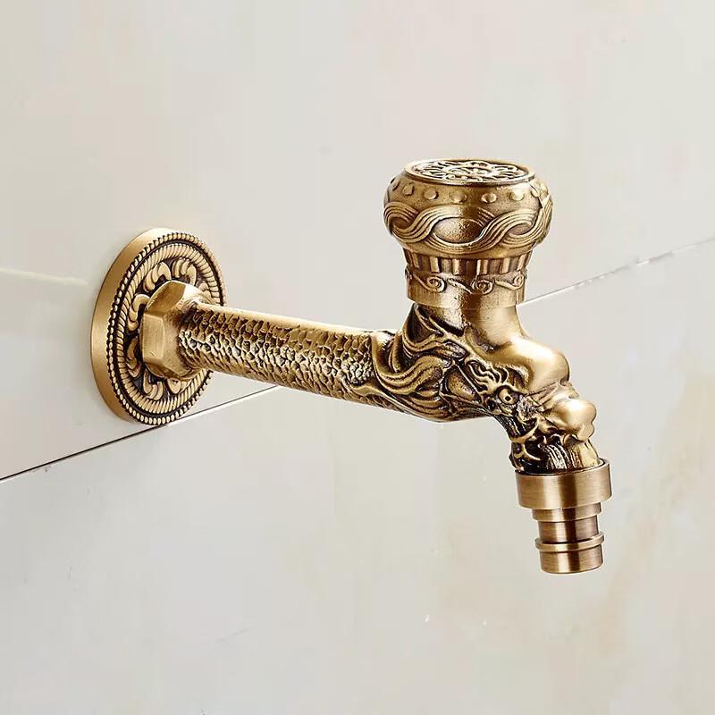 Extended All-Copper Dual-Outlet Laundry Faucet