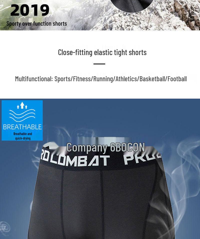 Men's Quick-Dry Elastic Sports Shorts for Running & Swimming