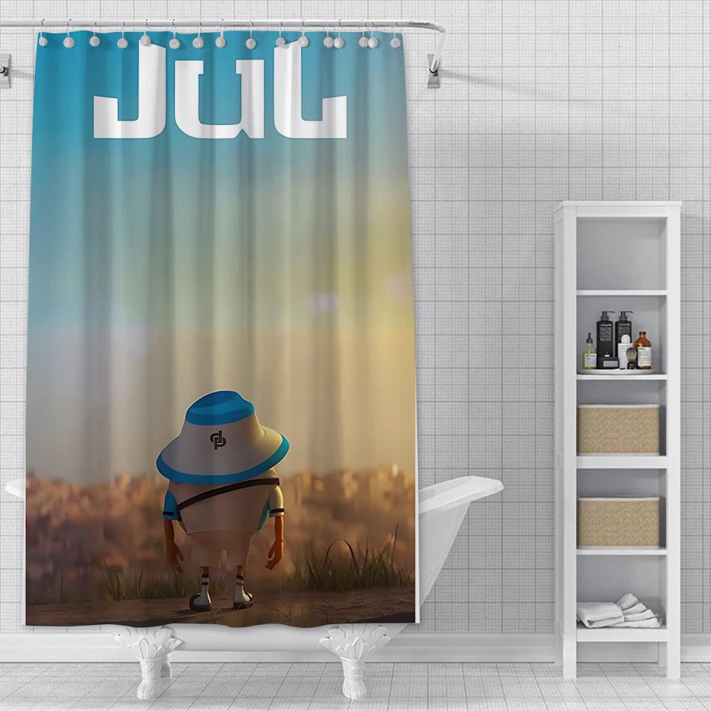 Shower Curtain Waterproof Polyester Fabric Paint Colorful Bath Curtains Jul Rapper Home Bathroom Decor Curtain With Hook