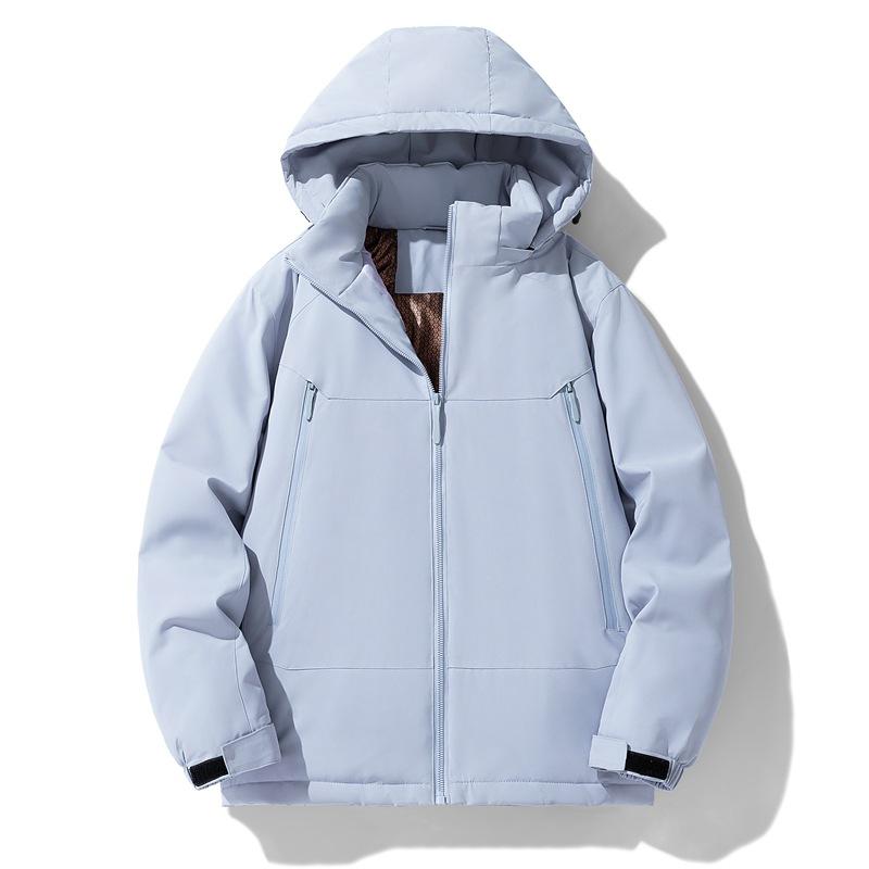 

Cotton-padded Men s Thickened Jacket Sports Casual Thermal Hooded Winter Jacket Graphene Cotton Jacket M лаванды фиолетового