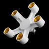 5 In 1 E27 To E27 Base Socket Splitter LED Light Lamp Bulb Adapter Holder
