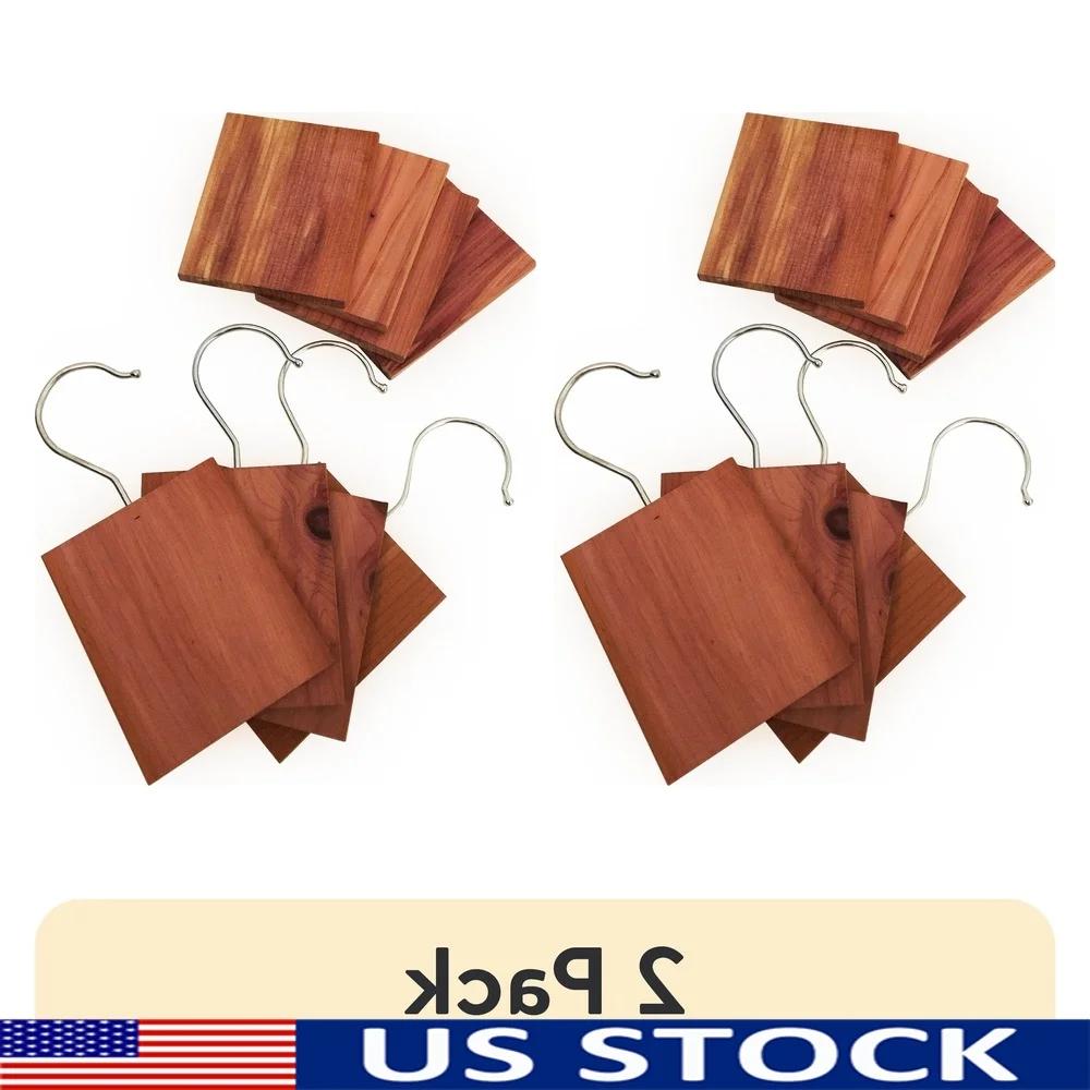 Cedar Blocks Moth Repellent Natural Wardrobe Refreshing Aromatherapy Moisture Odor Protection 2 Pack Cedar Hang-Ups Closet