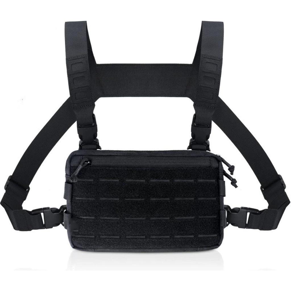 Men's Chest Bag Outdoor Hunting Vest Outdoor Sports Cycling Vest Multifunctional Chest Bag Pouch Holster