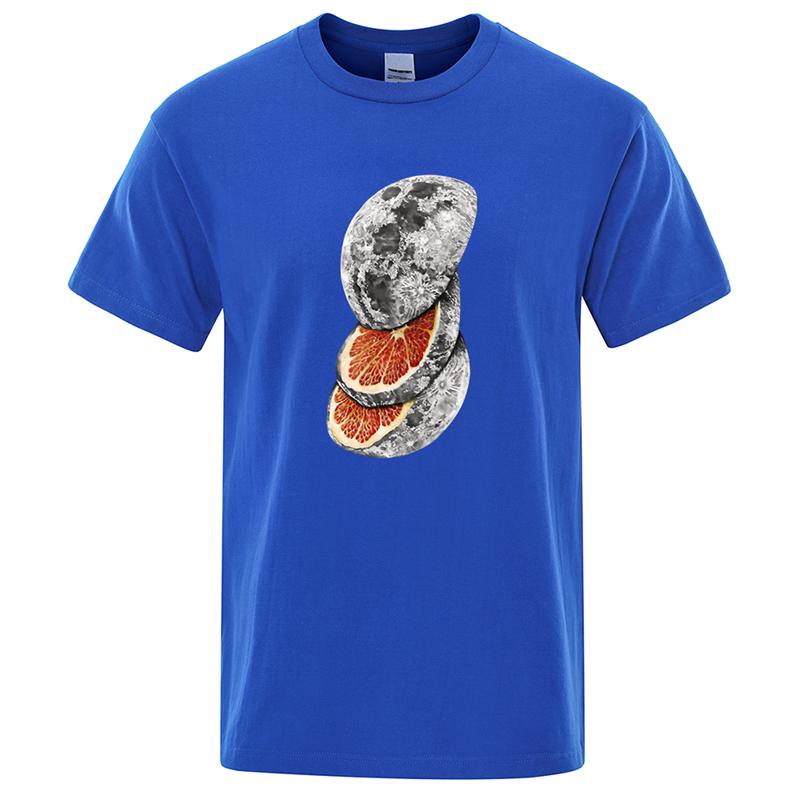 Funny Slice The Planet Graphic T Shirts For Men Summer Fashion Crew Neck 3D Printed Short Sleeve T-shirts Casual Oversized Tees
