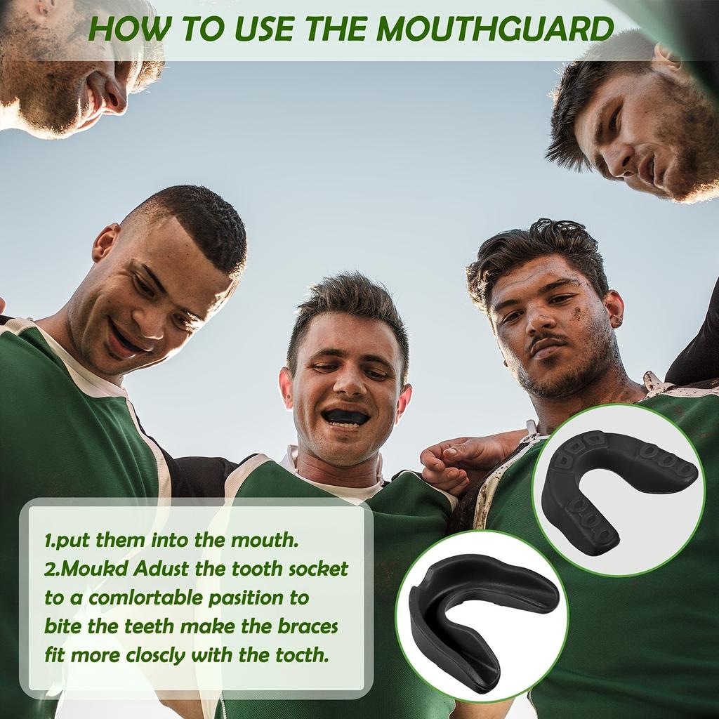 10pcs Silicone Sports Mouth Guards for Boxing, Basketball, Soccer, Hockey, Karate, Football - Protective Dental Mouth Protectors for Contact Sports