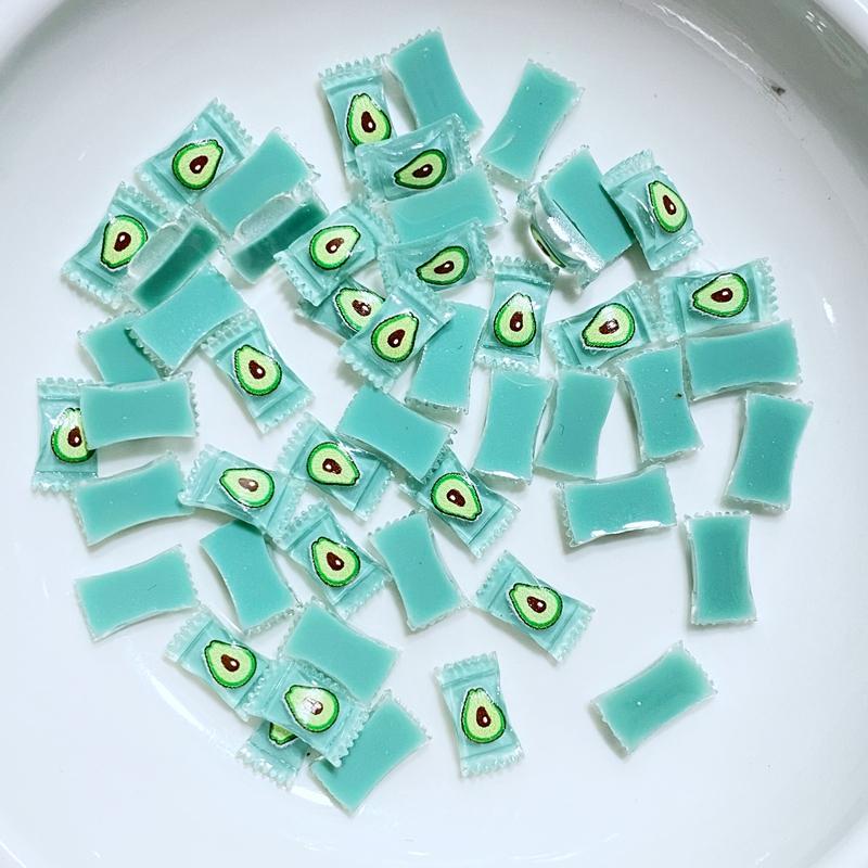 50Pcs New Cute Mini 5*9mm Candy Flat Back Resin Scrapbooking DIY Jewelry Craft Decoration Accessorie