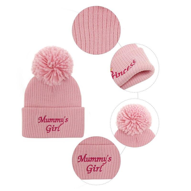 Nouveau Bebe Chapeau D Hiver Pour Garcons Maman Papa Broderie Lettre Laine Pompon Casquette Bebes Filles Tricotes Chapeaux 4 Couleurs Acheter A Prix Bas Livraison Gratuite Avis Reels Avec Des Photos Joom