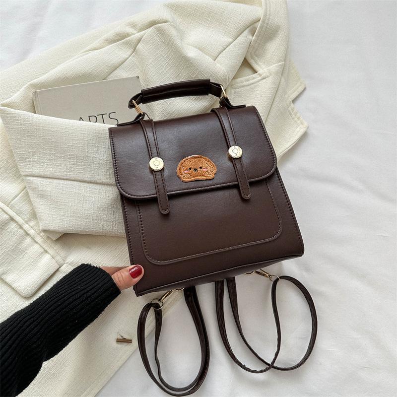 

Ladies texture shoulder messenger bag autumn and winter new versatile backpack commuter small square bag tide