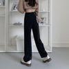 Women's High Waist Plus Size Wide Leg Jeans - Korean Style, Slimming Loose Fit, Summer To Autumn Wear