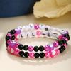 Cross-Border Acrylic Heart Beads Pink-Purple Friendship & Couple Bracelets