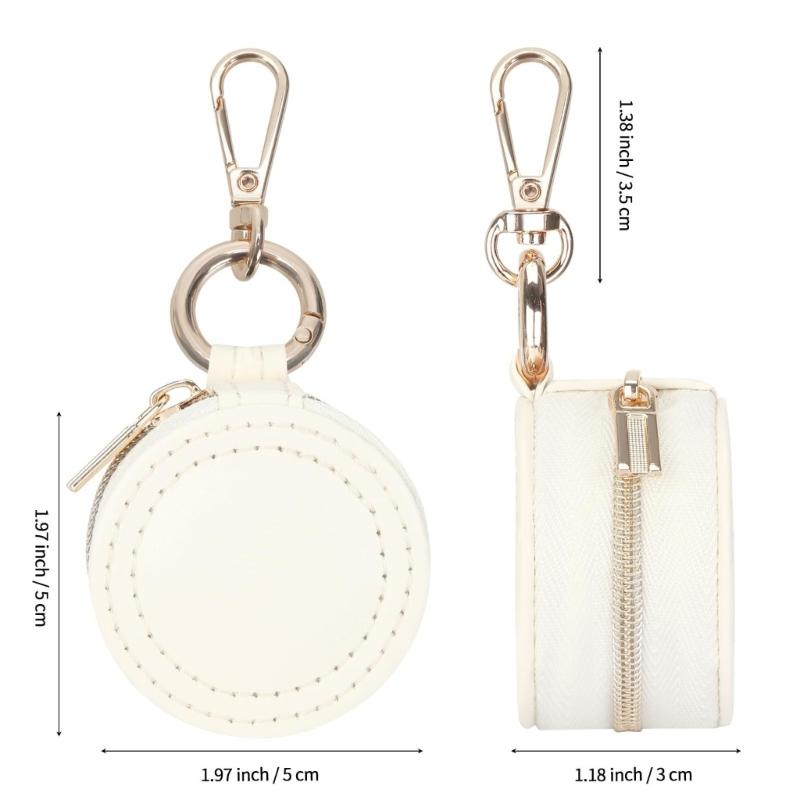 Miniature Jewelry Storage Box With Detachable Keychain Elastic Bands For Rings Earrings Gym Travel Essential