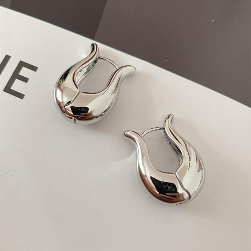 Geometric Simple U Shaped Hoop Earrings for Women French Vintage Ear Buckle Party Jewelry Gifts