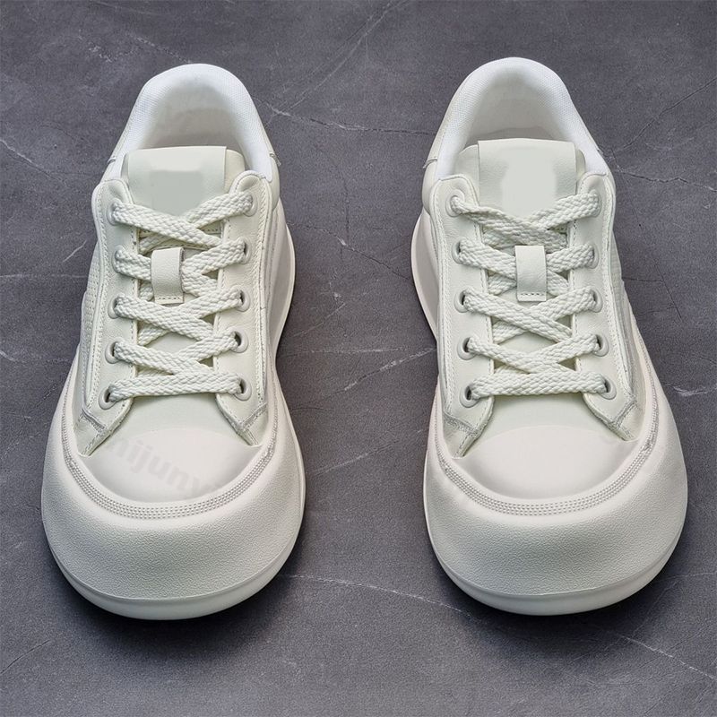 Fashion Men Platform Vulcanized Shoes 2025 Autumn Comfortable Anti Slip Outdoor Leisure Sports Shoes Thick Soled Outdoor Running Shoes