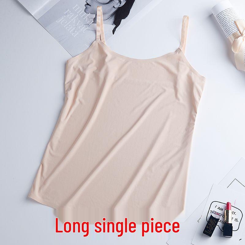 Ice Silk Strapless Backless Camisole - Korean Style Student Top