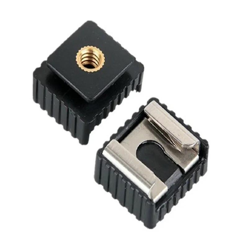 

1pcs Cold Hot Shoe Adapter Standard Mount Hotshoe to 1/4 Screw Speedight Tripod Flash Hot Shoe Mount Adapter Studio Accessories чёрный