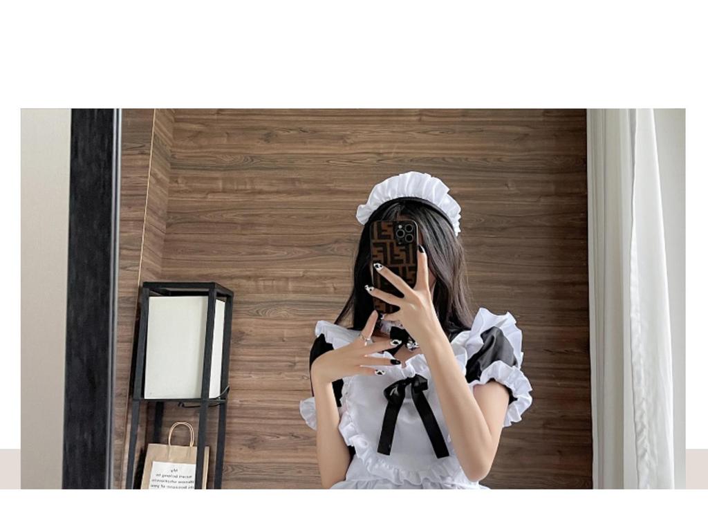Vestido de Sirvienta Lolita Negro Japonés - Suave Estilo Clásico Café Alice