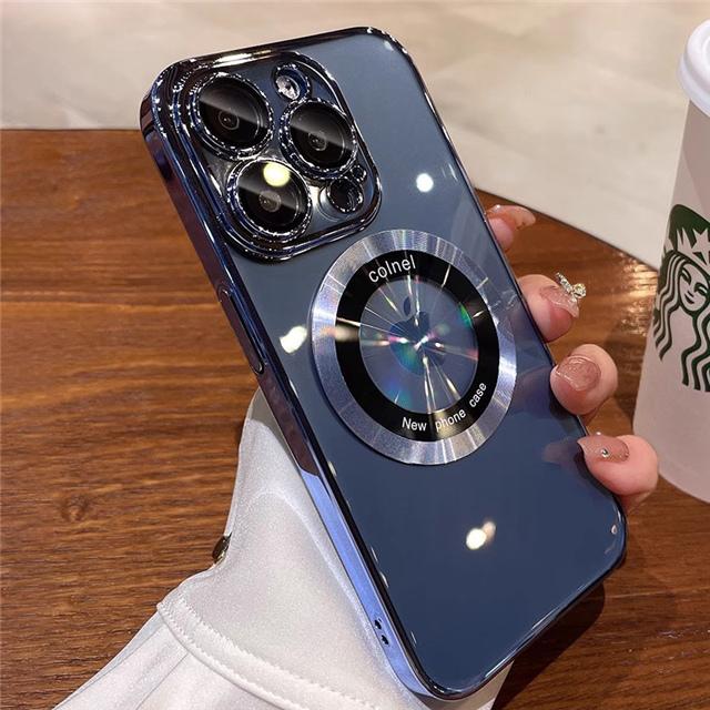 

Роскошный магнитный чехол-бампер Magsafe для iPhone 15 14 13 12 11 Pro Max, прозрачный защитный чехол для объектива на 14 Plus For iPhone 13 Pro