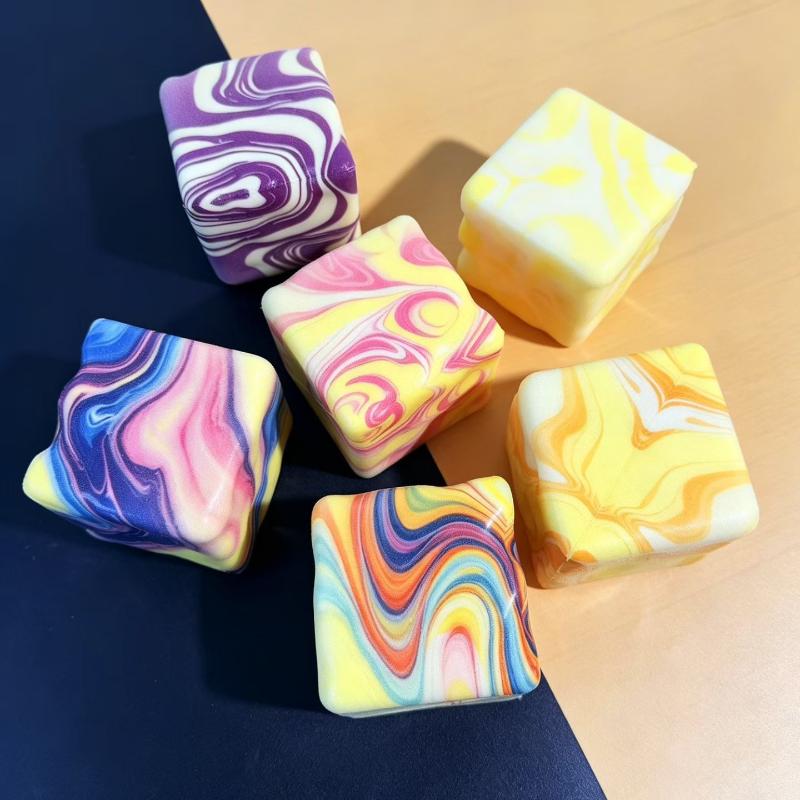Soft Simulated Cheese Sensory Stress Relief Toy Stretchable Soft Ice Slow Rebound Random Color