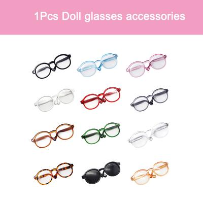 1Pcs Doll Glasses 6.5cm Cute Plastic Glasses Dolls Accessories Toy Accessories Matching Christmas Gifts