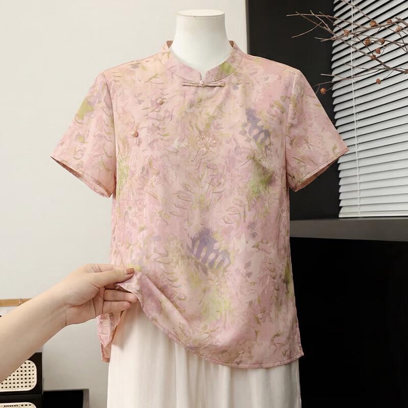

Elegant Summer National Style Short-Sleeve Top for Women