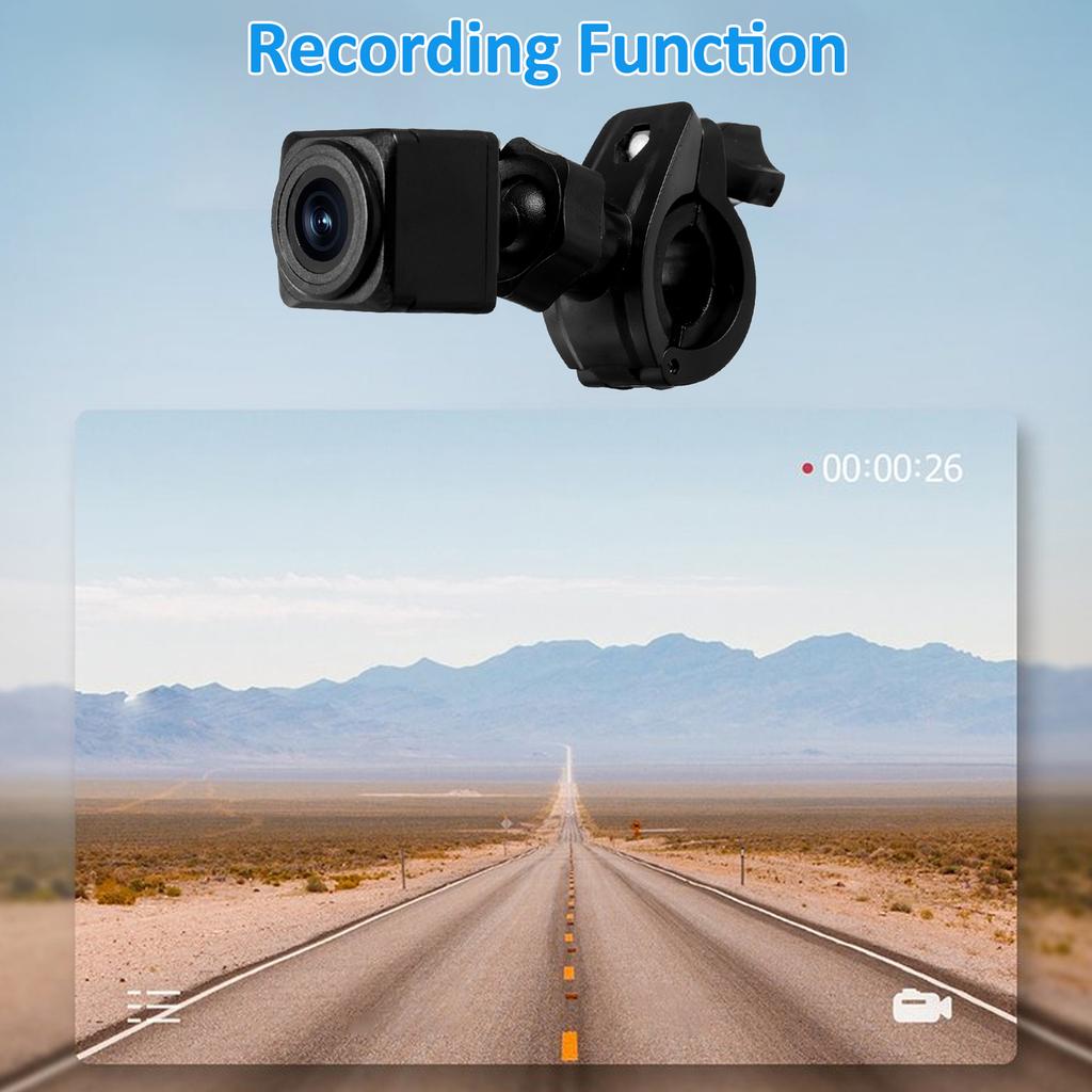 Handlebar Bike Mirror, 1080P Rechargeable Recording Bicycle Rear View Camera with 4.3 Monitor Night Vision 110