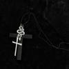 Unisex Crosses Charm Pendant Necklace with Sturdy Glass Special Gifts Accessory for Religious Occasions Daily Use