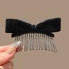 Red Velvet Bowknot Hair Clip Hair Comb Bow Hairpin Retro   Children