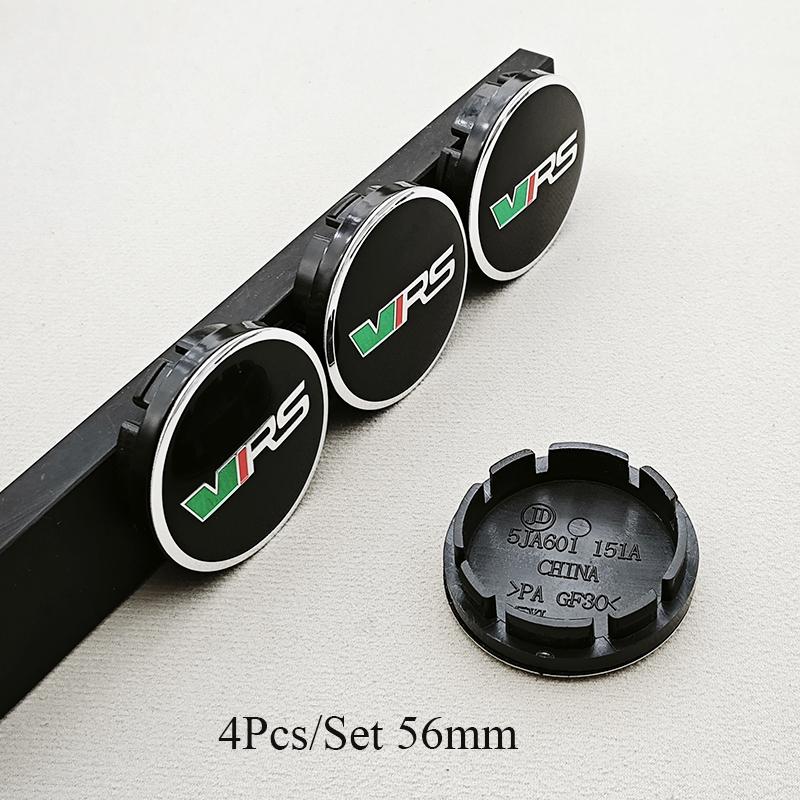 cycr3 4pcs 56mm 60mm Car Wheel Center Hub Cap Rim Cover VRS Logo Emblem Sticker For Skoda Octavia Fabia Kamiq Kapoq Kodiaq Rapid SCALA