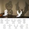 Halloween Candlestick Silicone Mold Pumpkin Bat Scarecrow Ghost Spooky Shadow Caster Candle Holder Party Ornaments Plaster Mold