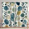 Watercolor Leaves Branches Printed Pattern Curtains Polyester Fabric Suitable Bedroom Living Room Decoration Curtain Ideal For
