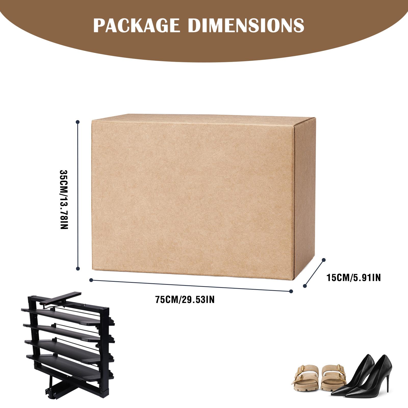 

Metal Shoe Organizer Rack 360° Rotating Pull-Out Shoe Shelves Adjustable Height Shoe Holder Multi-layer for Efficient Storage