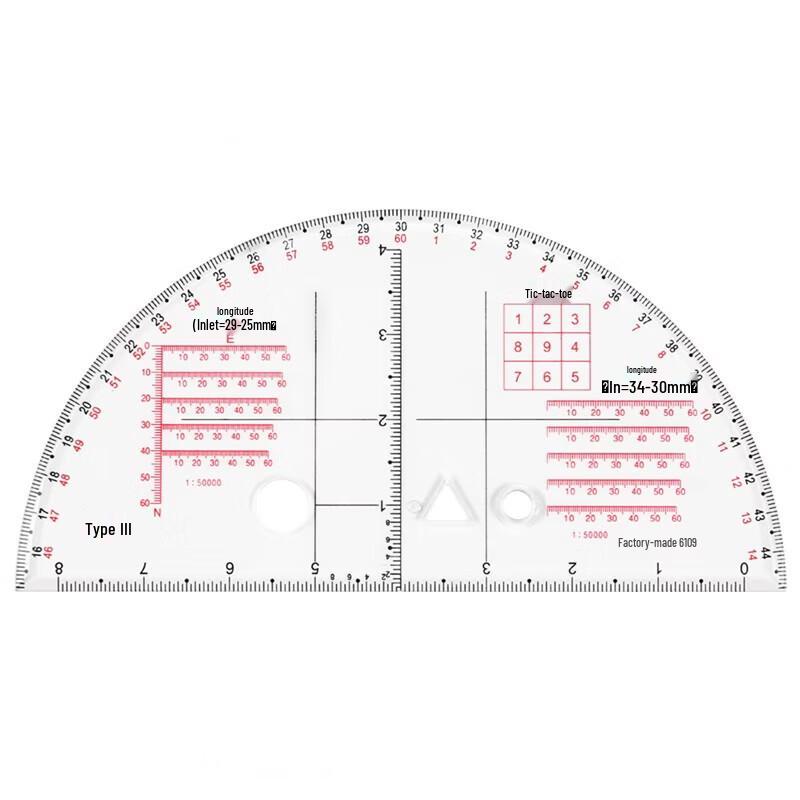 ShiYi 1:50,000 Geographic Coordinate Commander s Ruler