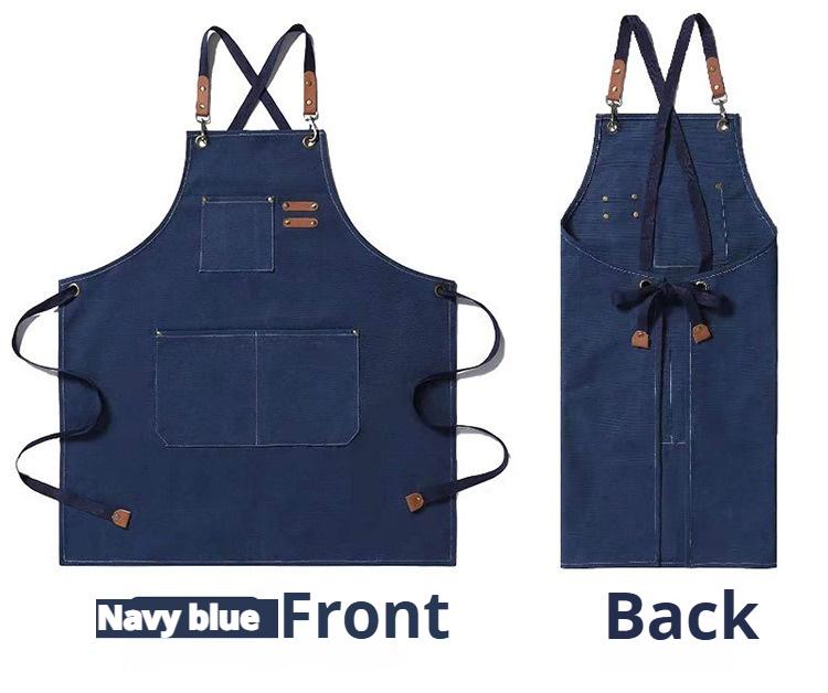 Fashion Canvas Kitchen Aprons For Woman Men Chef Work Apron For Grill Restaurant Bar Shop Cafes Beauty Nails Studios Uniform