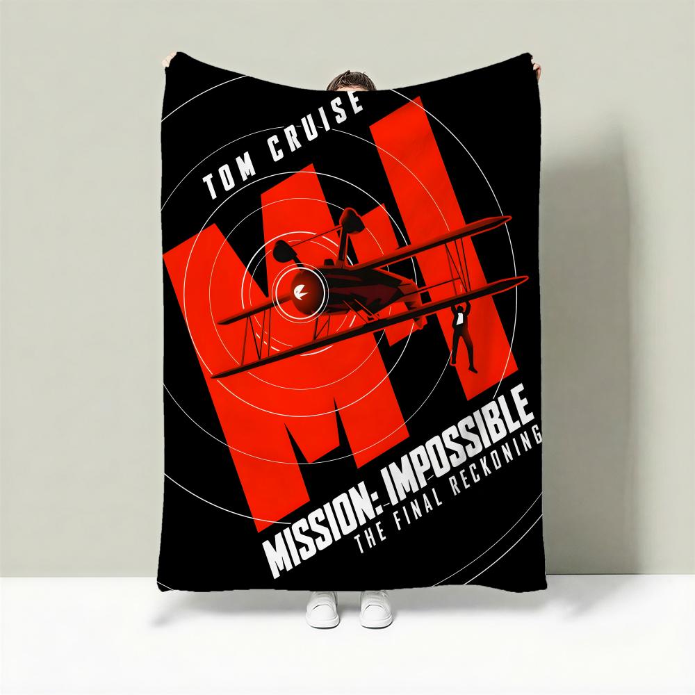 Movie M-Mission: Impossible Throw Lightweight 240g Flannel Blanket Soft Skin-friendly for Summer Cooling