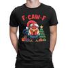 F-Caw-F Christmas Rooster F Cawf Chicken X-Mas Men's T Shirt Vintage Tee Shirt Short Sleeve Round Collar T-Shirt Cotton 6XL Tops