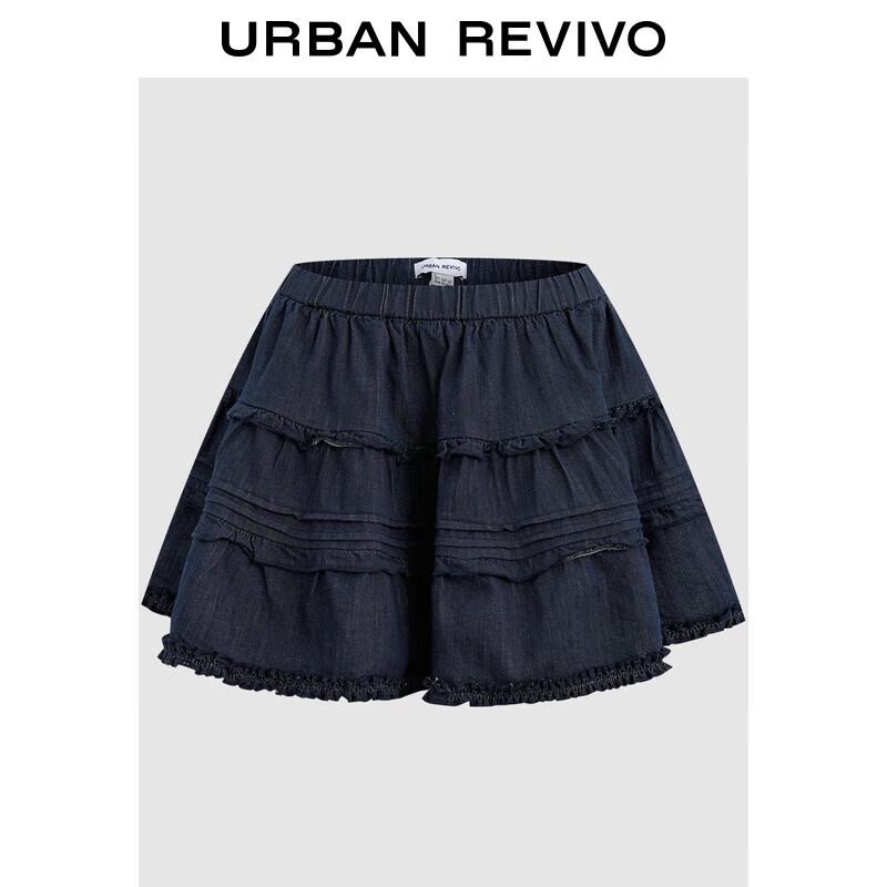 

UR Women s Retro Lace Denim Mini Skirt