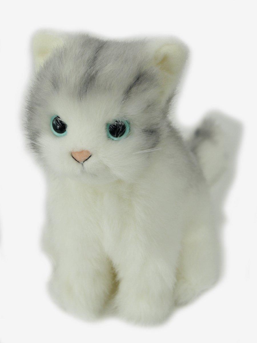 

Сделано в Японии реалистичная мягкая игрушка котенок 26 см Tora Grey S сидя, серый