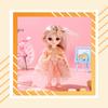 17cm Cartoon Doll Showcase Vinyl Ornament Moveable Joint Long Hair Party Atmospheres Decoration Sitting Kids Toy DIY